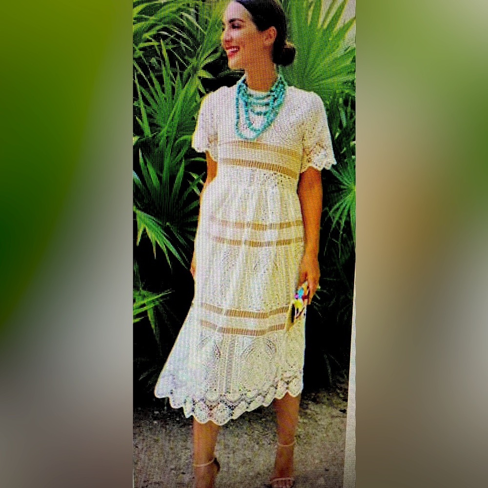 Chicwish With your ingenuity crochet dress white size XL NWT